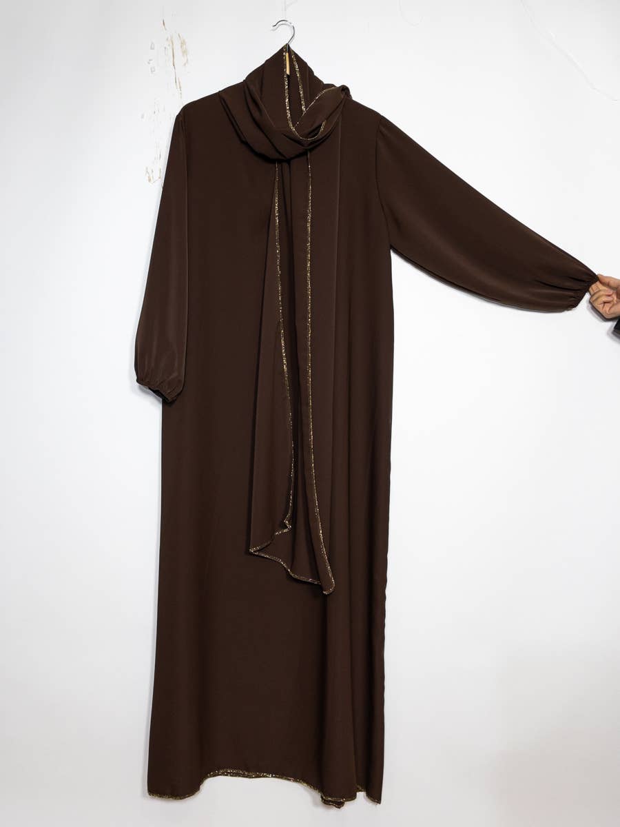 Abaya Aisha con velo integrato