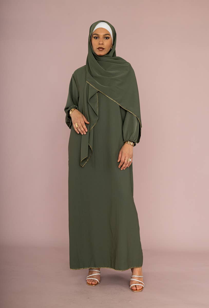Abaya Aisha con velo integrato