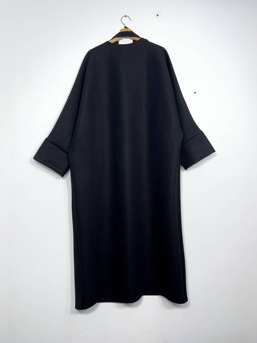 Cappotto in caban lungo con cintura - Taglia unica