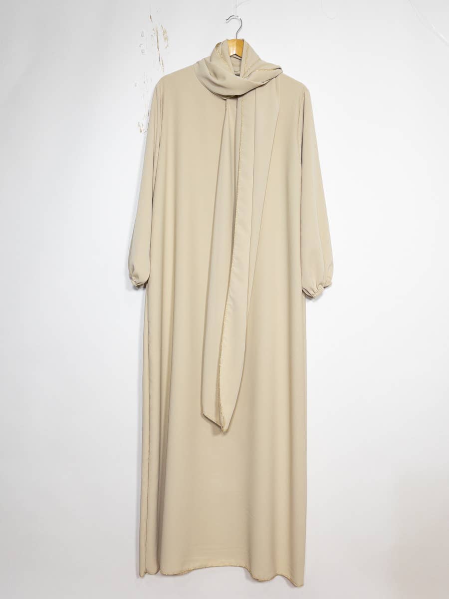 Abaya Aisha con velo integrato