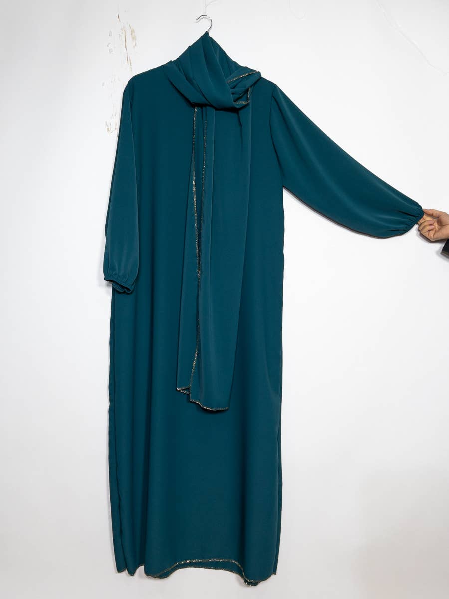 Abaya Aisha con velo integrato