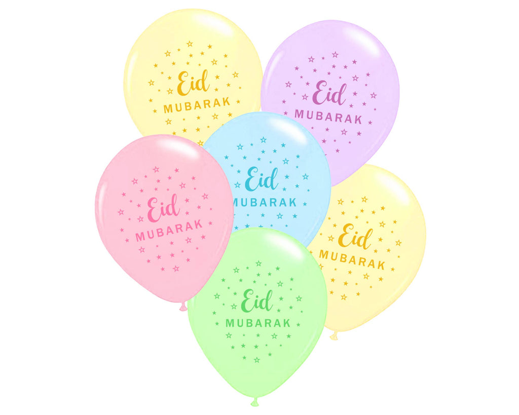 Palloncini Eid Mubarak - colori pastello