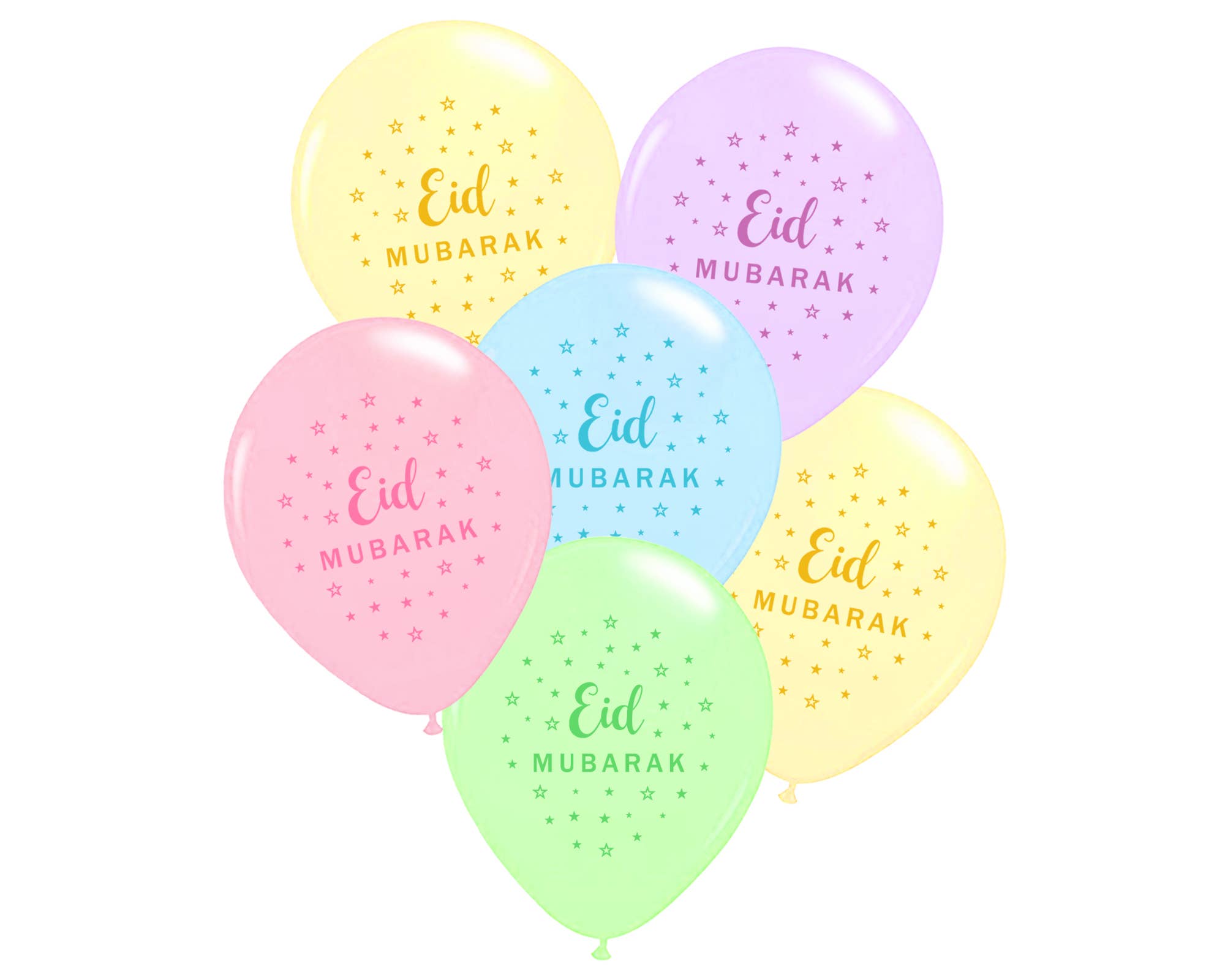 Palloncini Eid Mubarak - colori pastello
