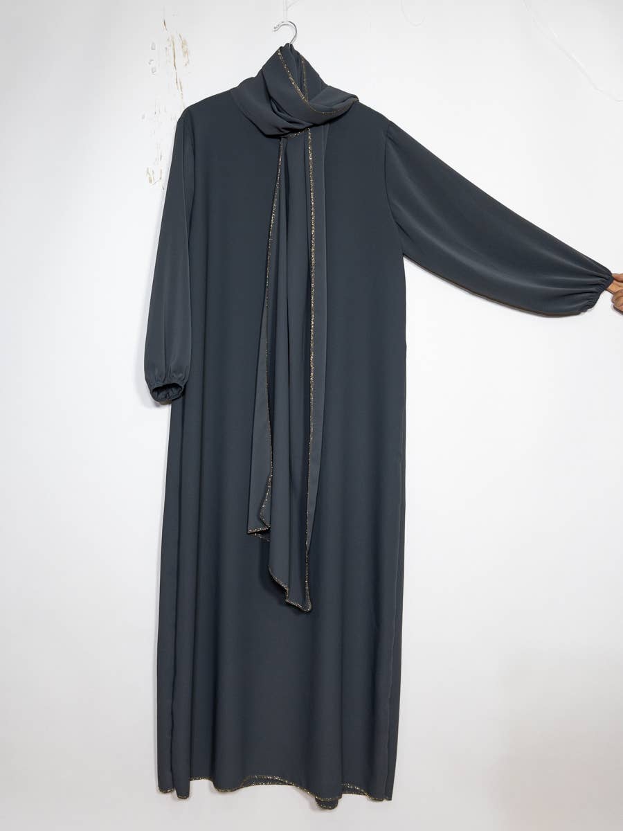 Abaya Aisha con velo integrato
