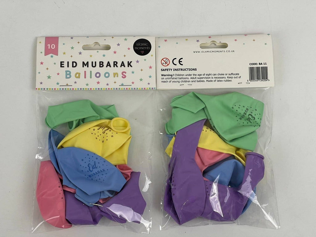 Palloncini Eid Mubarak - colori pastello
