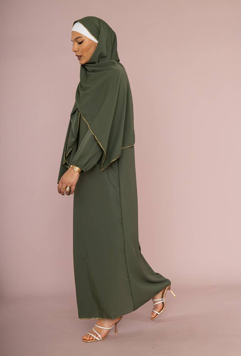 Abaya Aisha con velo integrato
