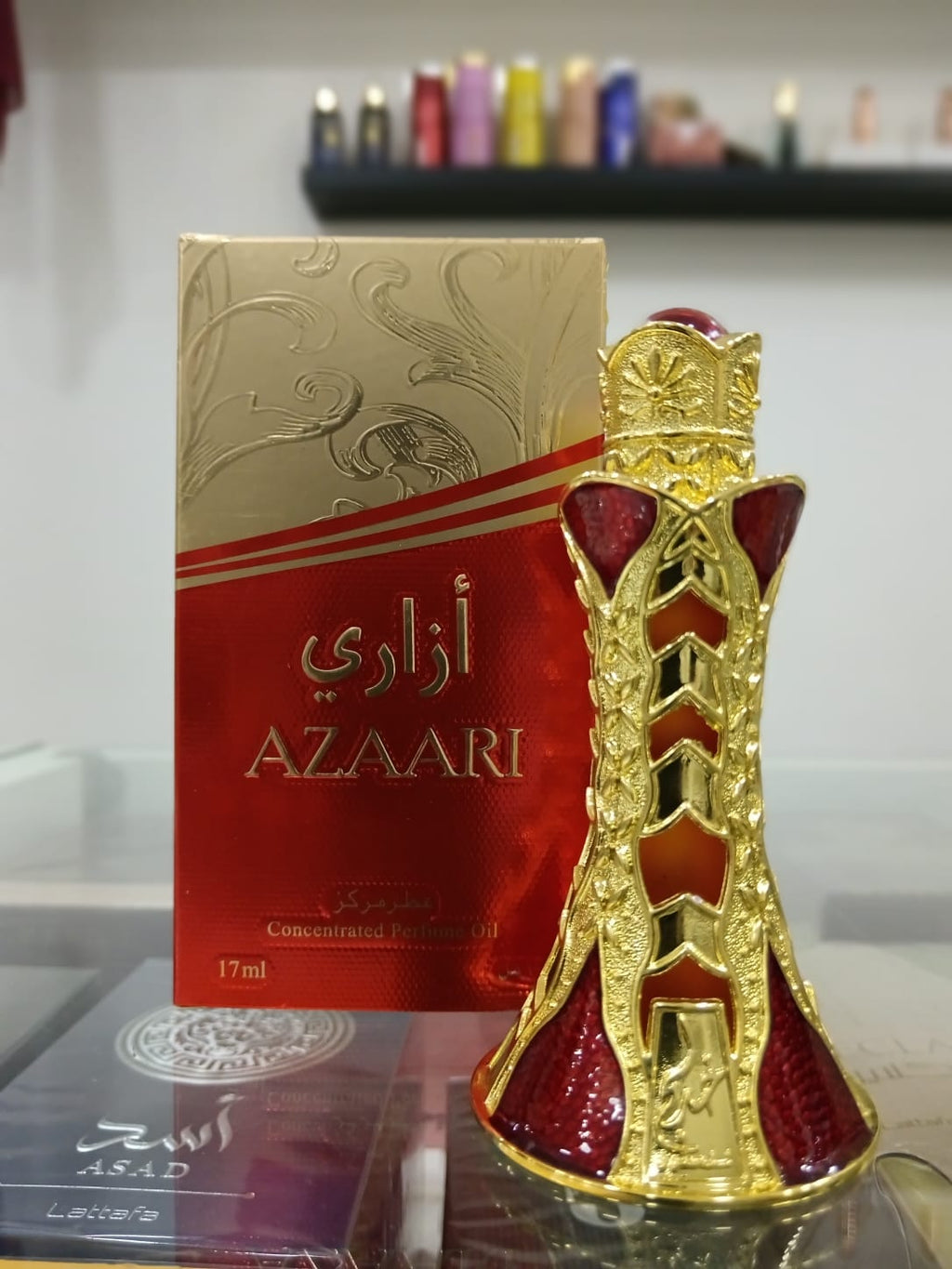 Azaari olio profumato arabo 17ml – profumo orientale speziato rosso e oro